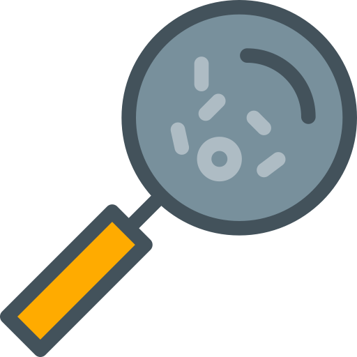 Magnifier Bacteria svg vector icon