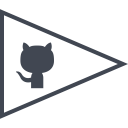 flag, github, media, social svg vector icon