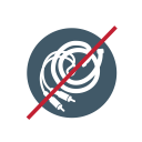 no chains, no cords, no tanglers svg vector icon