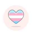 flag, heart, transgender svg vector icon