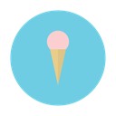 cone, cream, dessert, ice, strawberry icon