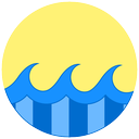 ocean, sea, summer, sunny, waves icon