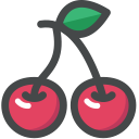 cherry, food, fruit, organic, vegan, vegetarian svg vector icon