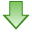 green,down,descend,download,fall,decrease,descending icon