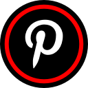 media, online, pinterest, social svg vector icon