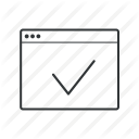 app, application, aprove, browser, check, content, file icon