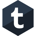 gloss, hexagon, media, social, tumblr svg vector icon
