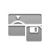 wave,reduce,amplitude,diskette icon