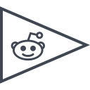 flag, media, reddit, social svg vector icon