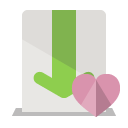 download,heart icon