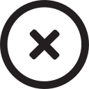 delete, linecon, remove, round svg vector icon