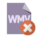 file,format,wmv,close icon