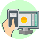 computer, phone, responsive design svg vector icon