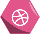 art, dribbble, hexagon, networking, portfolio, social svg vector icon