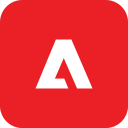 adobe, rounded svg vector icon