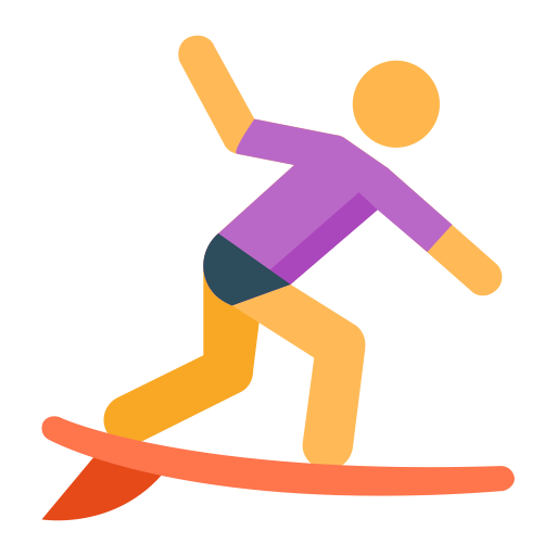 Surfing svg vector icon