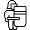 control, police, riot svg vector icon