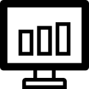 graph, monitor, multimedia, stats, technology svg vector icon