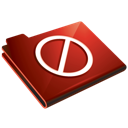 folder, red, restricted icon