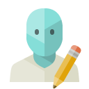 user,pencil icon