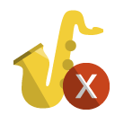 music,saxophone,cross icon