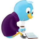 bird, book, read, twitter icon