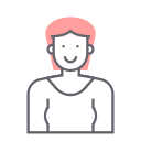 avatar, female, normal, woman svg vector icon