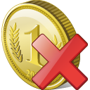 coin,delete icon