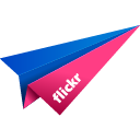flickr, origami, paper plane, social media icon