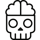 brain, dead svg vector icon