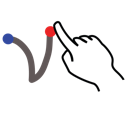 gestureworks, greek, nu, stroke icon
