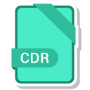 cdr, extension, file, format, paper svg vector icon