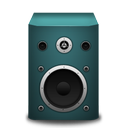 speaker, turquoise icon