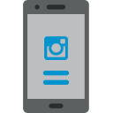 communication, instagram, interaction, login, mobile, phone svg vector icon