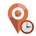 location,clock icon