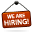 sign,hiring,red icon