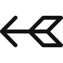 arrow, arrow left, hunting, hunting arrow, left, love, love arrow svg vector icon