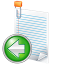 attachment, back icon