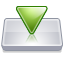 undock,download,descending,fall,decrease,down,descend icon