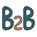 b2b, business 2 business, business model, business to business svg vector icon