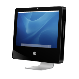 imac,black,aqua icon
