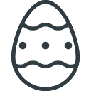 colored, decoration, easter, egg svg vector icon
