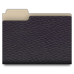 leather,folder,black icon