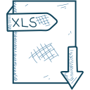 document, file, format, xls svg vector icon