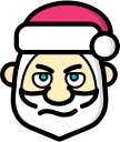 christmas, cross, father christmas, santa, xmas svg vector icon