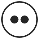 flicker, media, social svg vector icon
