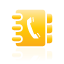 address, book, yellow icon