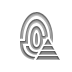 fingerprint,pyramid icon