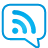 basic, blue, comment, feed icon
