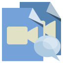 file,type,video,speech,bubble icon